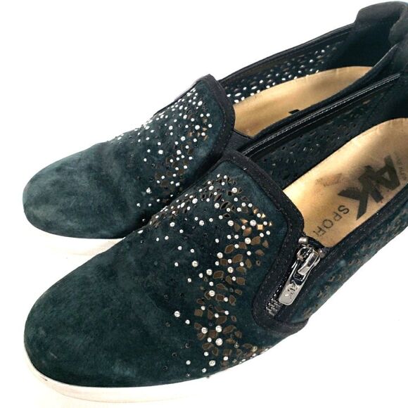 Anne Klein Sport Leather Studded Loafers Size 8.5 - Picture 8 of 9